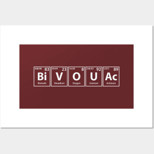 Bivouac (Bi-V-O-U-Ac) Periodic Elements Spelling Posters and Art